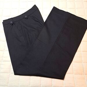 Black wide leg trousers